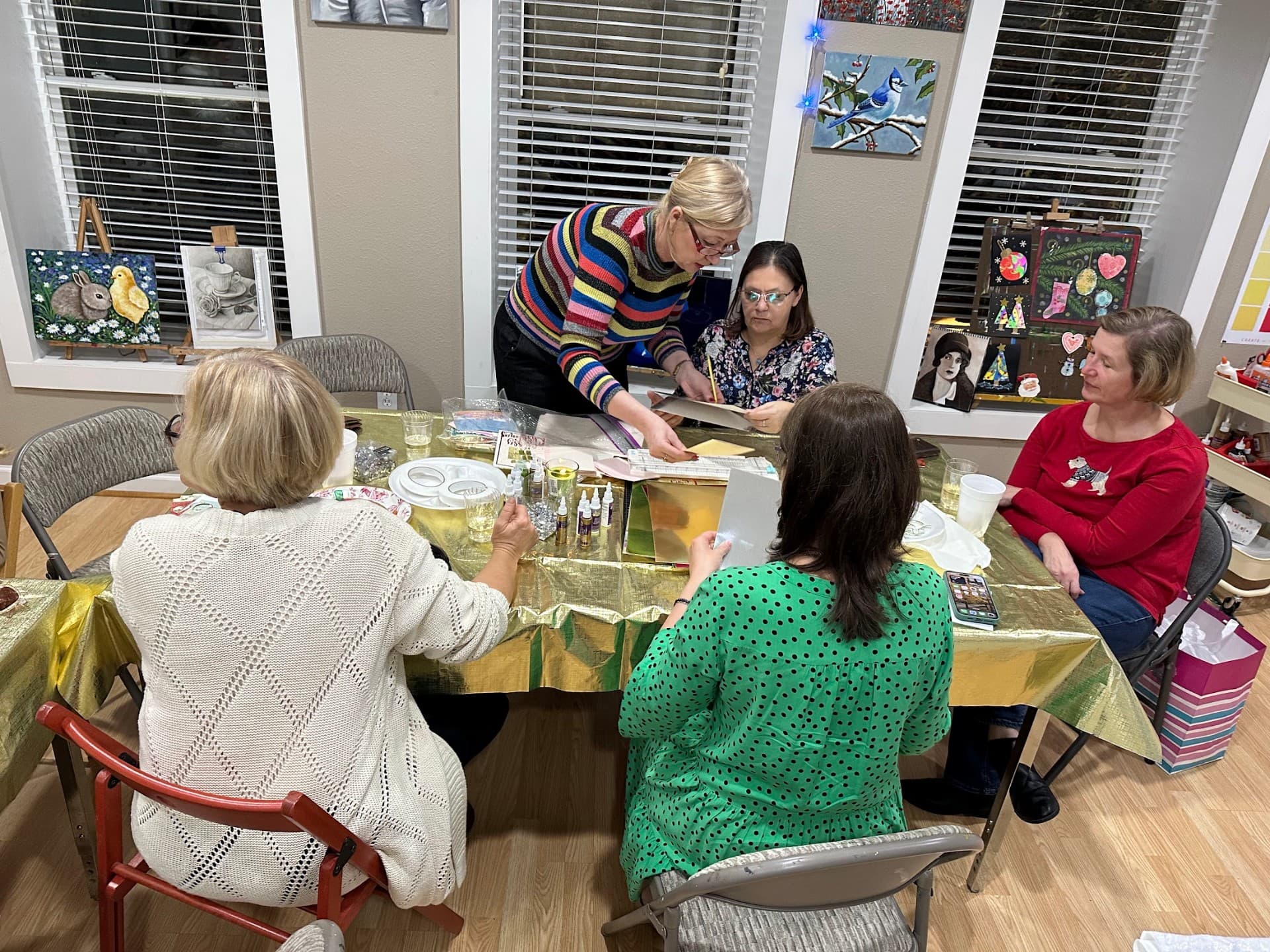A private paint night group at Art Adventure Studio McKinney