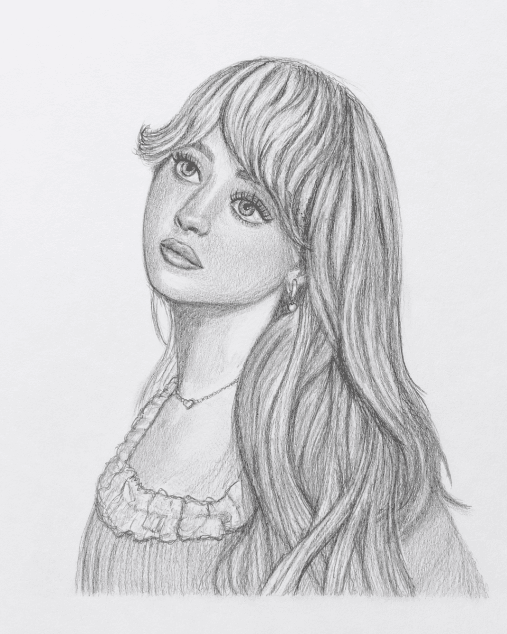 Pencil portrait study by a student