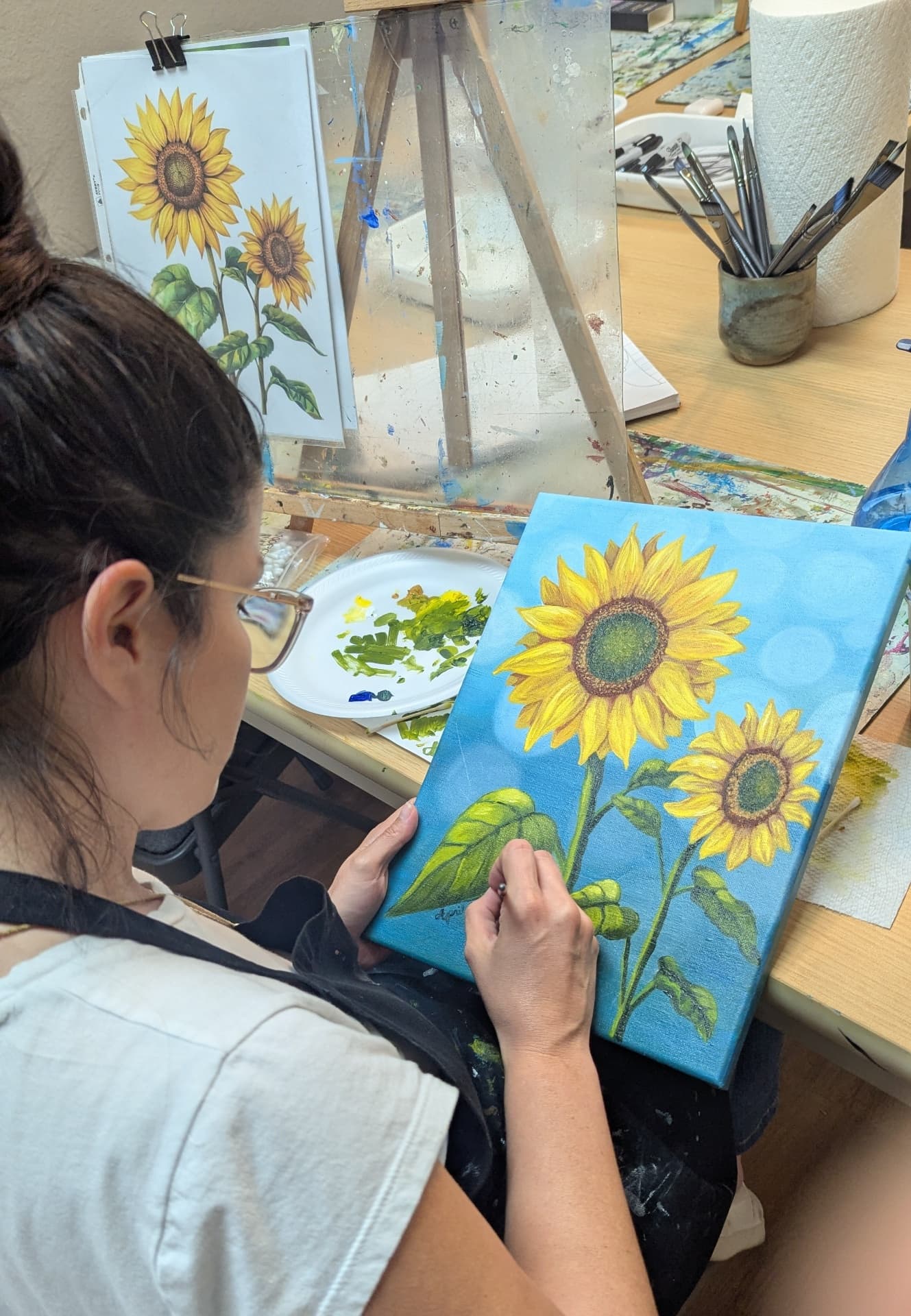 Adult art class at Art Adventure Studio