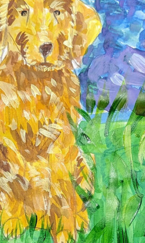 kids painting of dog
